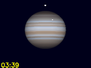 Callisto in conjunctie met Jupiter