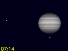 Callisto in conjunctie met Jupiter