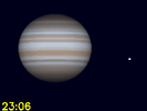 Callisto in conjunctie met Jupiter