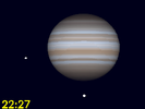 Callisto in conjunctie met Jupiter