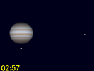 Callisto in conjunctie met Jupiter