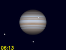 Callisto in conjunctie met Jupiter