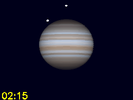 Callisto in conjunctie met Jupiter