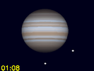 Callisto in conjunctie met Jupiter