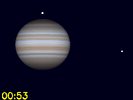 Callisto in conjunctie met Jupiter