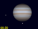 Callisto in conjunctie met Jupiter