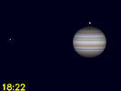 Callisto in conjunctie met Jupiter