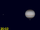 Callisto in conjunctie met Jupiter