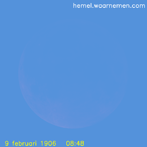 De Maan tijdens het maximum van de eclips