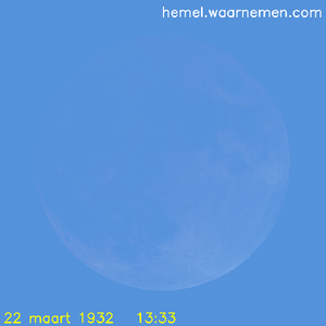 De Maan tijdens het maximum van de eclips