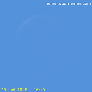 De Maan tijdens het maximum van de eclips