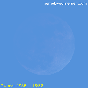 De Maan tijdens het maximum van de eclips