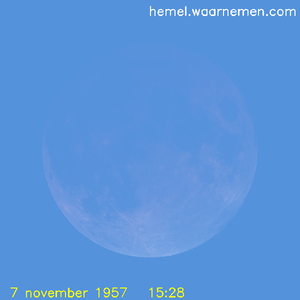 De Maan tijdens het maximum van de eclips