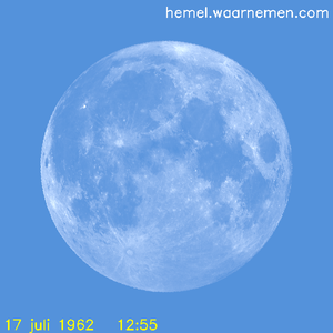 De Maan tijdens het maximum van de eclips