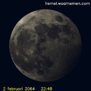 De Maan tijdens het maximum van de eclips