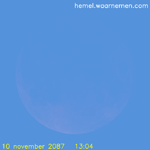 De Maan tijdens het maximum van de eclips