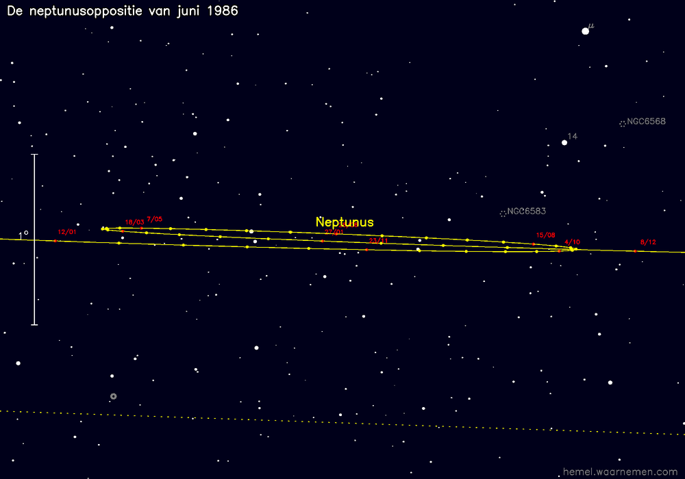 Oppositiekaart voor Neptunus