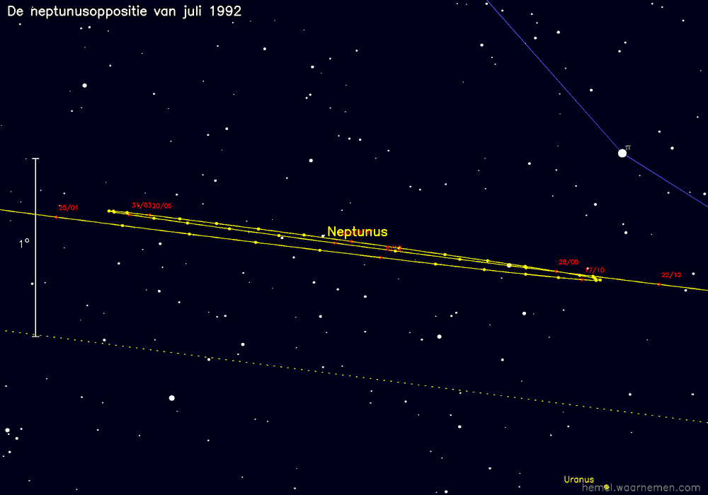 Oppositiekaart voor Neptunus