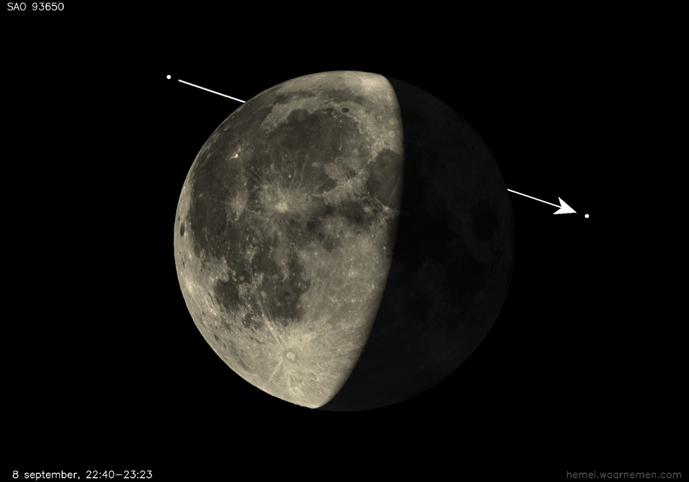Pad van SAO 93650 t.o.v. De Maan