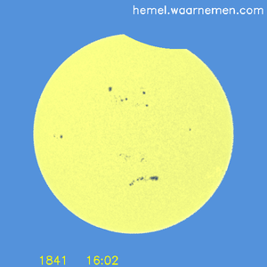 Zon tijdens maximum