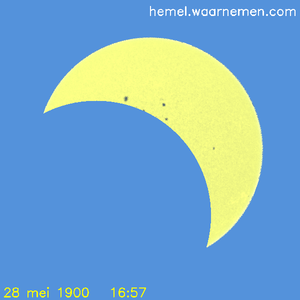 Zon tijdens maximum