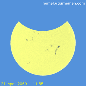 Zon tijdens maximum