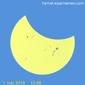 Zon tijdens maximum