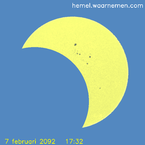 Zon tijdens maximum